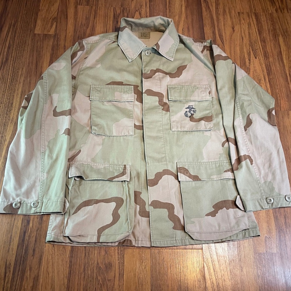 Vintage 1991 USMC Desert Camo Combat Jacket Mens Small Regular 3 Color Camo
